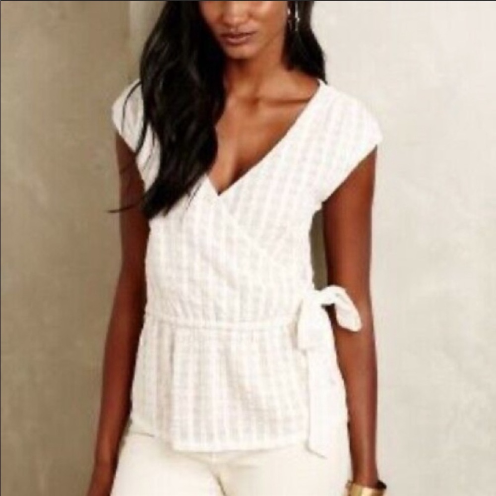 Anthropologie Deletta Faux Wrap Top